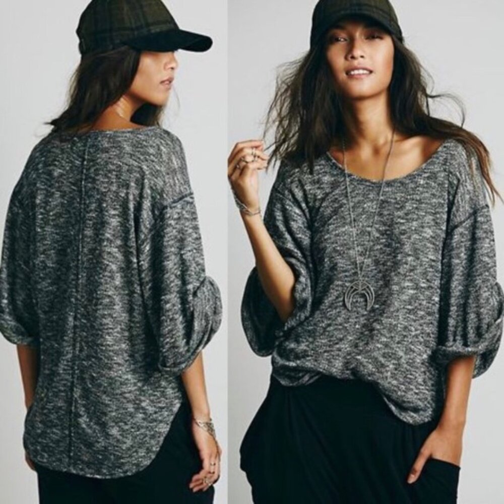 Free People FB Beach Nani Rolled Sleeve Top